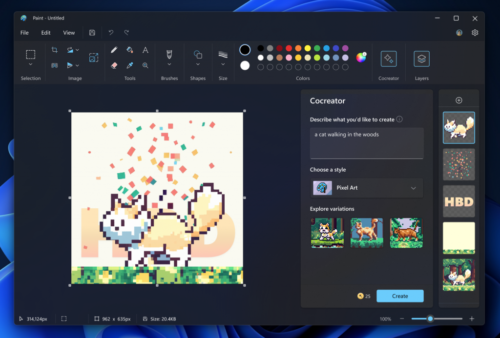 Microsoft está probando un generador de imágenes basado en DALL-E en Paint para Windows 11-3 Microsoft está probando un generador de imágenes basado en DALL-E en Paint para Windows 11-3