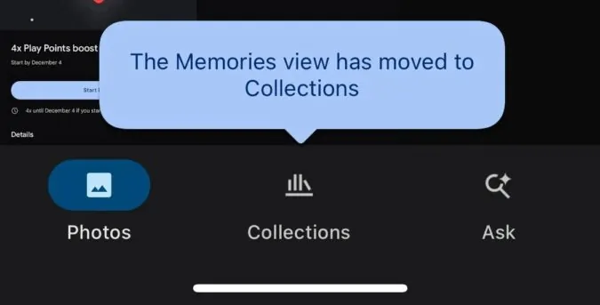 Другий екран додатку Google Photos з новим інтерфейсом 'Моменти' Другий екран додатку Google Photos з новим інтерфейсом 'Моменти'