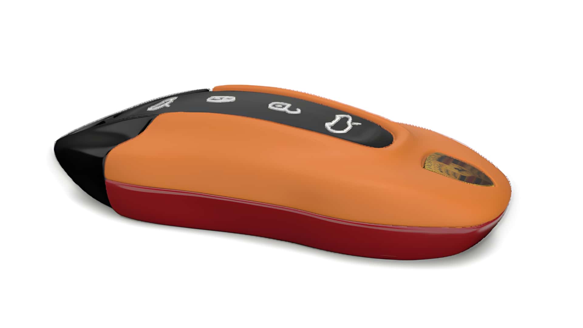 Selección de materiales para el llavero del Cayenne EV en el configurador