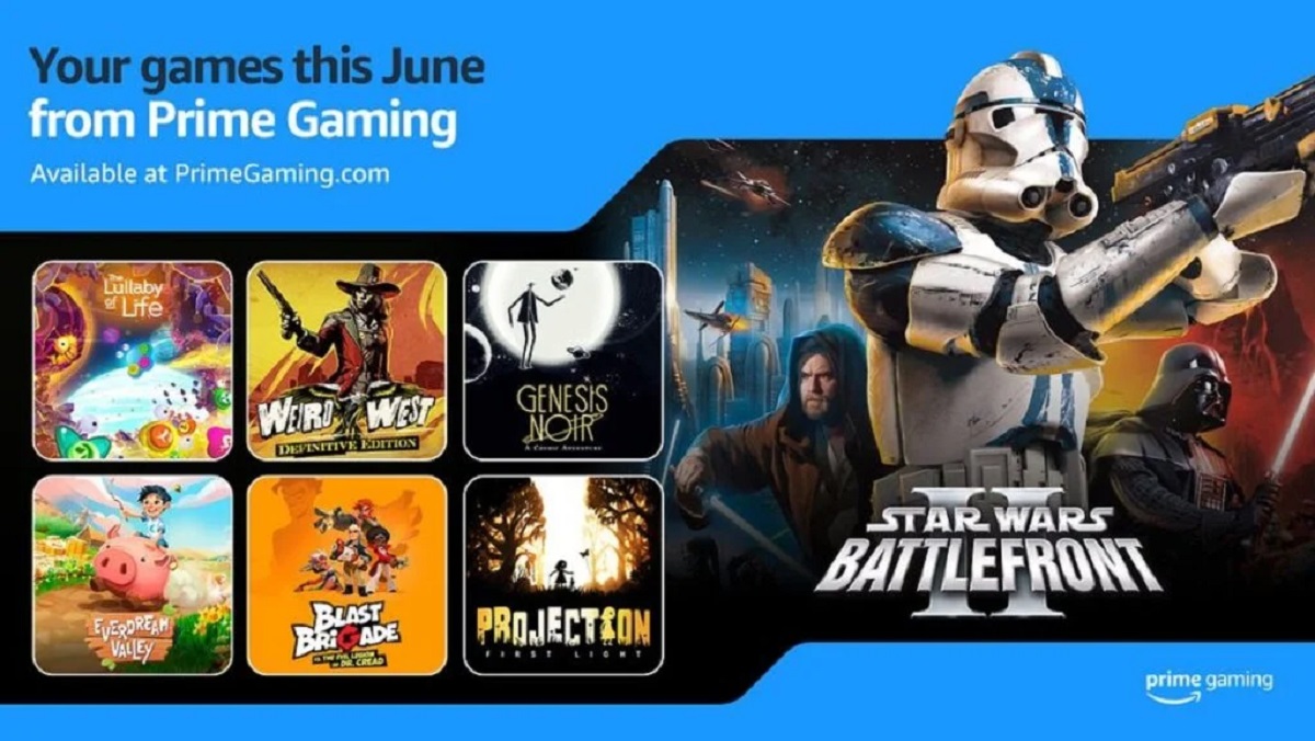 Se ha desvelado la selección de juegos de junio para los suscriptores de Amazon Prime Gaming, con Star Wars Battlefront II (2005) y Weird West a la cabeza Se ha desvelado la selección de juegos de junio para los suscriptores de Amazon Prime Gaming, con Star Wars Battlefront II (2005) y Weird West a la cabeza
