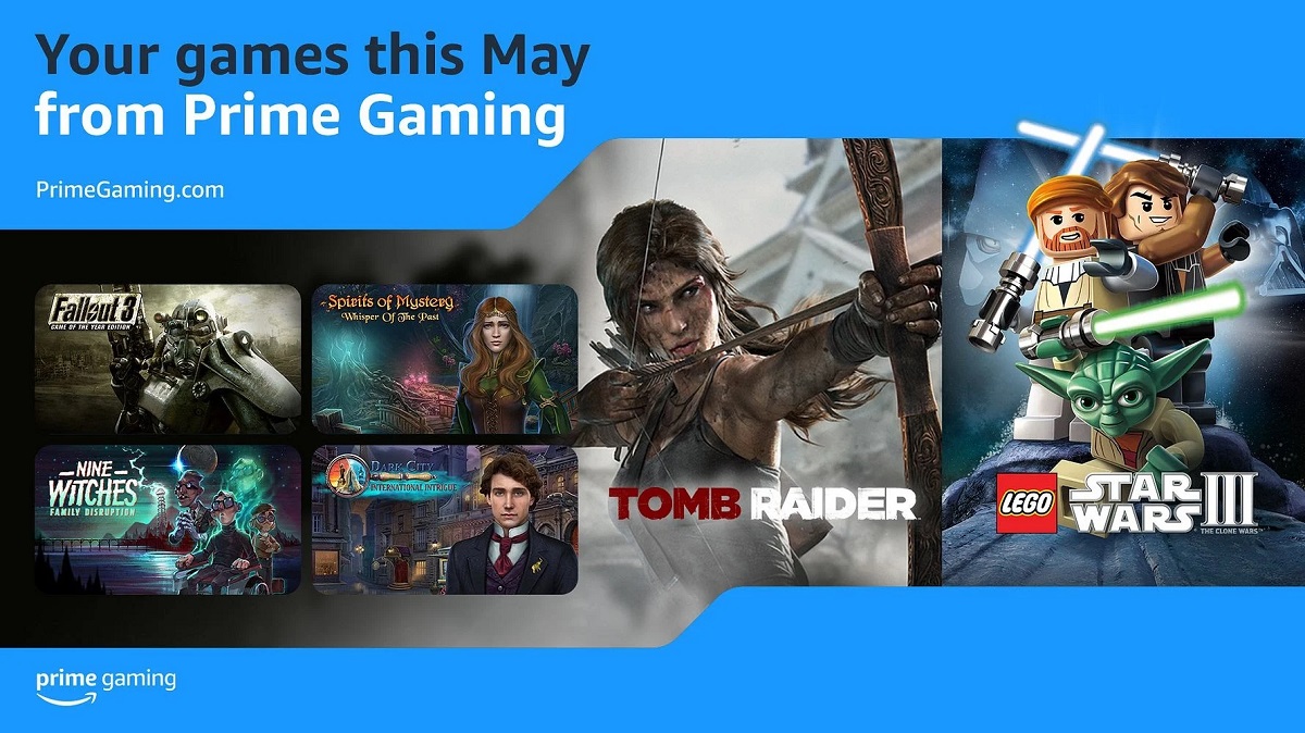 Las ediciones completas de Tomb Raider (2013) y Fallout 3 encabezan la selección de juegos gratuitos de mayo para los suscriptores de Amazon Prime Gaming Las ediciones completas de Tomb Raider (2013) y Fallout 3 encabezan la selección de juegos gratuitos de mayo para los suscriptores de Amazon Prime Gaming
