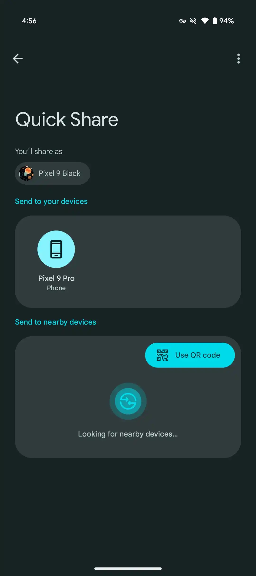 Código QR para compartir archivos en Quick Share Código QR para compartir archivos en Quick Share