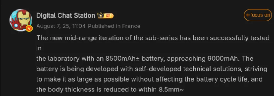 Smartphone delgado de Redmi con batería de 8500 mAh