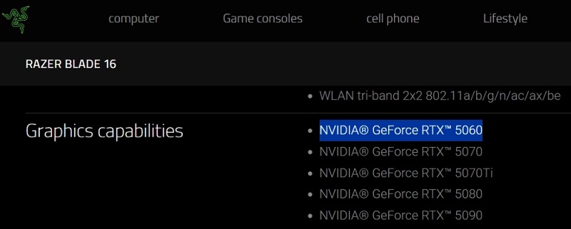 Portátil Blade 16 con RTX 5060 Portátil Blade 16 con RTX 5060