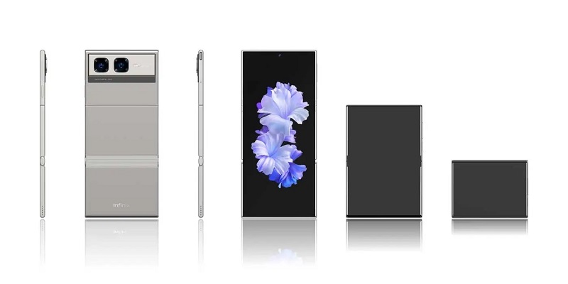 Diseño de smartphone tríptico Zero Series Mini de Infinix