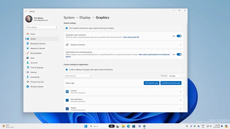 La tecnología de Superresolución Automática -análoga a DLSS y FSR- se detectó en la versión de prueba de Windows 11-2 La tecnología de Superresolución Automática -análoga a DLSS y FSR- se detectó en la versión de prueba de Windows 11-2