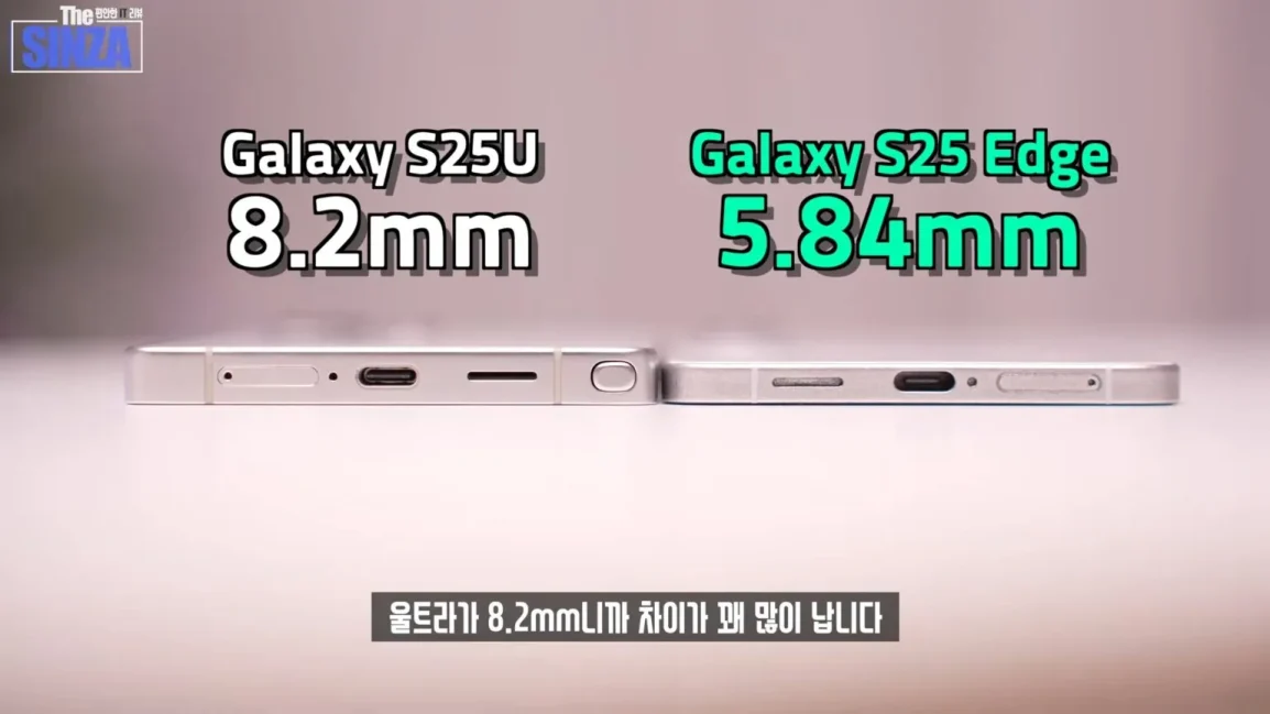 Samsung Galaxy S25 Edge en el fondo
