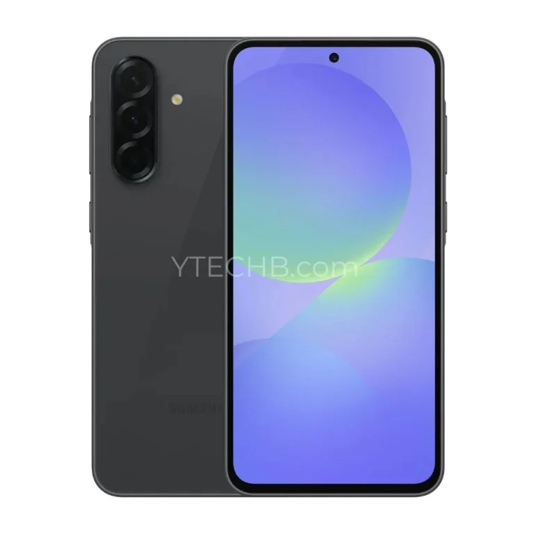 Render del Samsung Galaxy A36 en color negro Render del Samsung Galaxy A36 en color negro