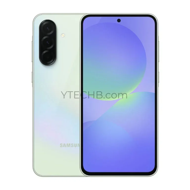 Render del Samsung Galaxy A36 en color verde Render del Samsung Galaxy A36 en color verde