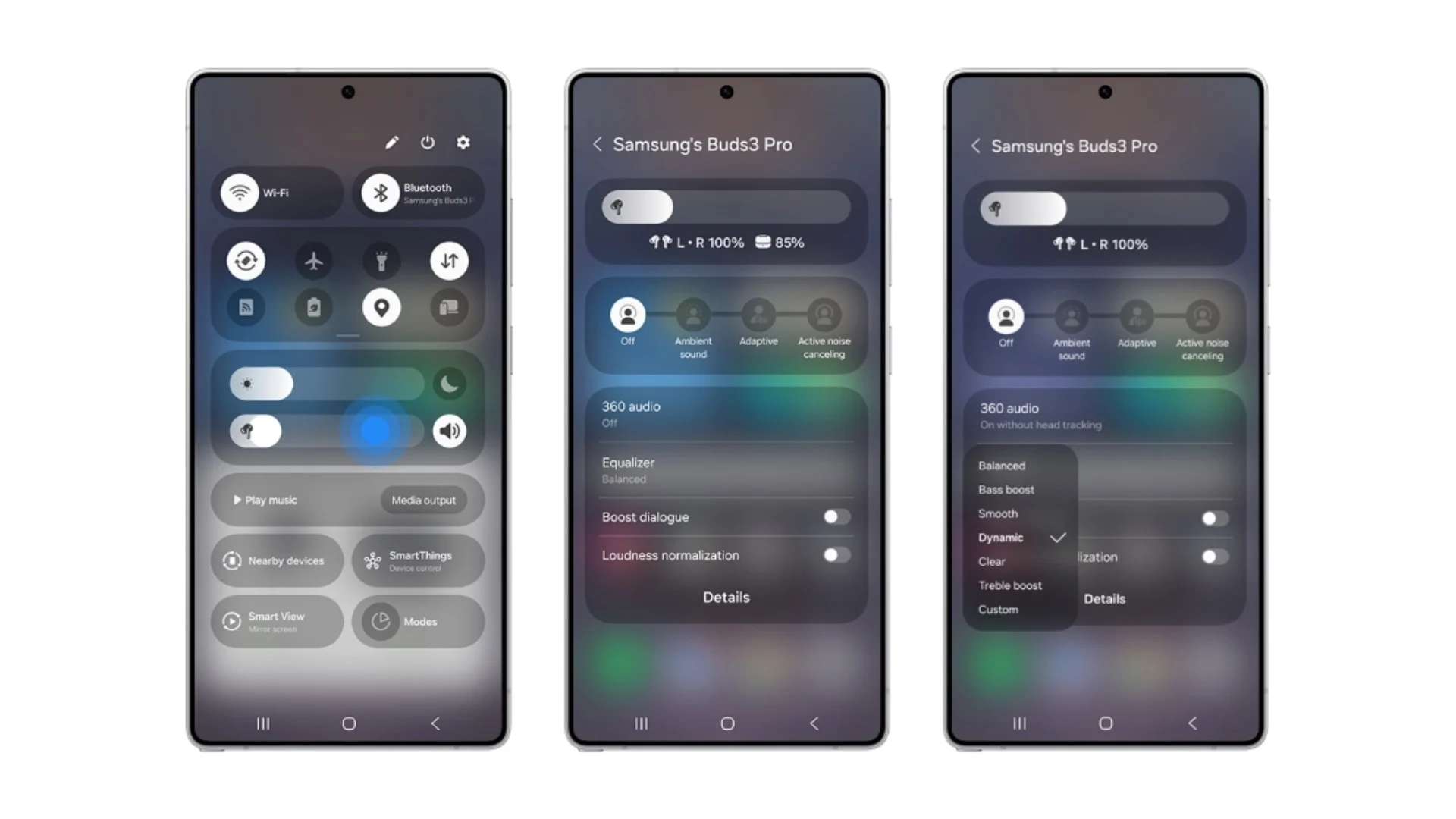 Demostración del nuevo panel de control de los auriculares Galaxy Buds serie 3