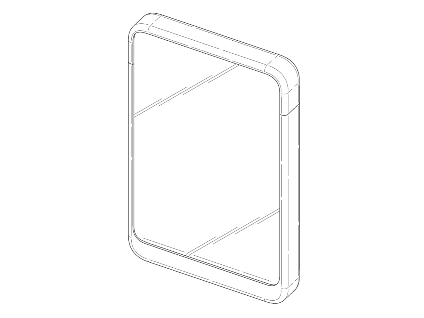 La parte frontal del teléfono promocionado de Samsung con patente pendiente La parte frontal del teléfono promocionado de Samsung con patente pendiente
