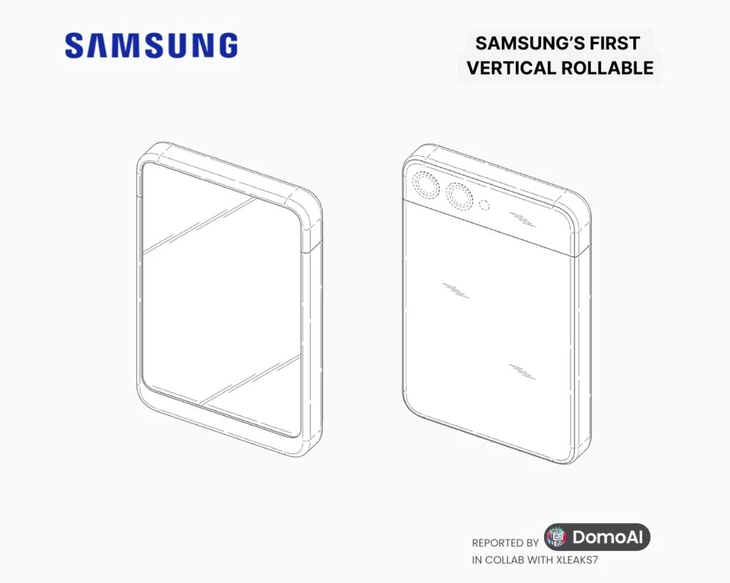 El concepto de un teléfono Samsung promocionado El concepto de un teléfono Samsung promocionado