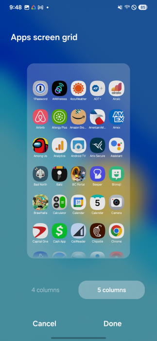 Seleccionar iconos para la pantalla de inicio Seleccionar iconos para la pantalla de inicio