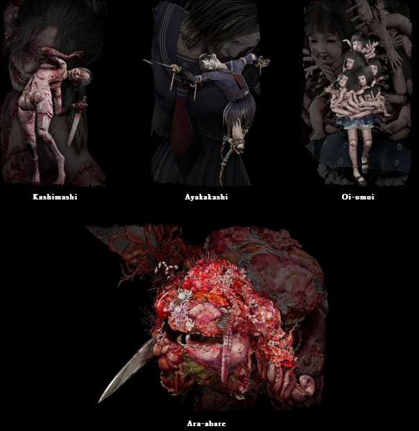 Monstruos del juego Silent Hill f