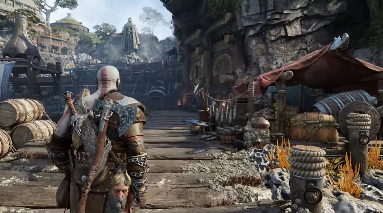 Los desarrolladores de God of War: Ragnarok contaron sobre el mundo de los enanos Svartalheim, donde se está construyendo una ciudad industrial entre varios biomas-12