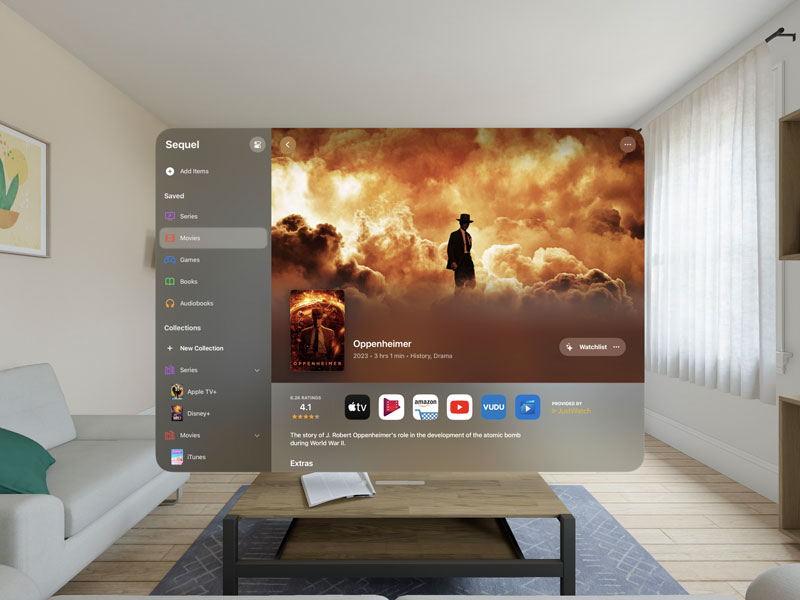 Una captura de pantalla de la interfaz de Sequel en la pantalla grande