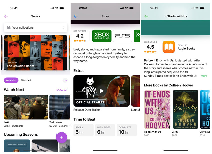 Captura de pantalla de la aplicación Sequel en el iPhone