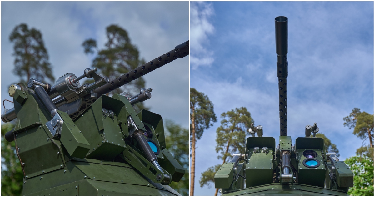 Torreta antiaérea Sky Sentinel con ametralladora M2 Browning