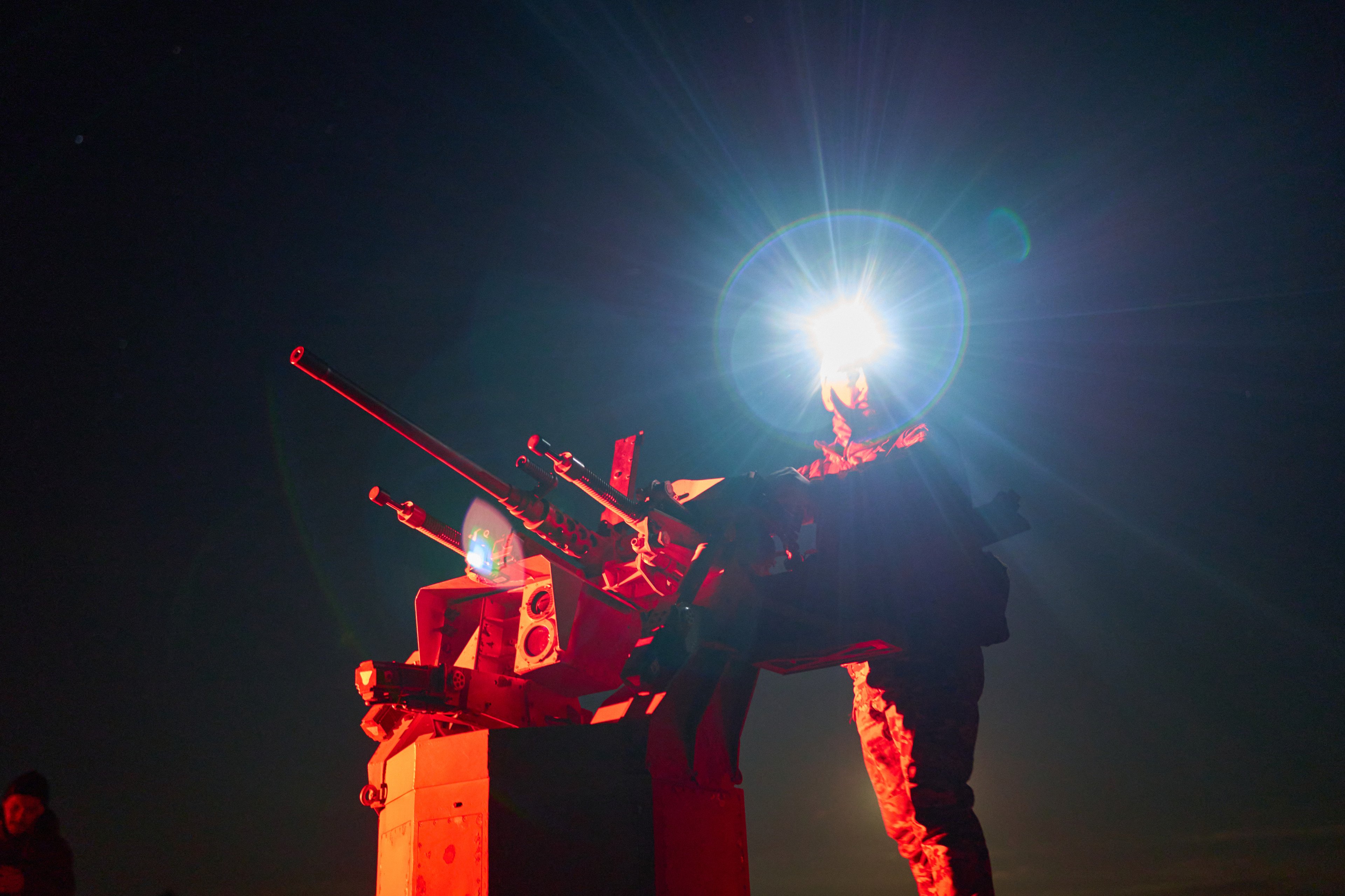 Torreta antiaérea Sky Sentinel con ametralladora M2 Browning