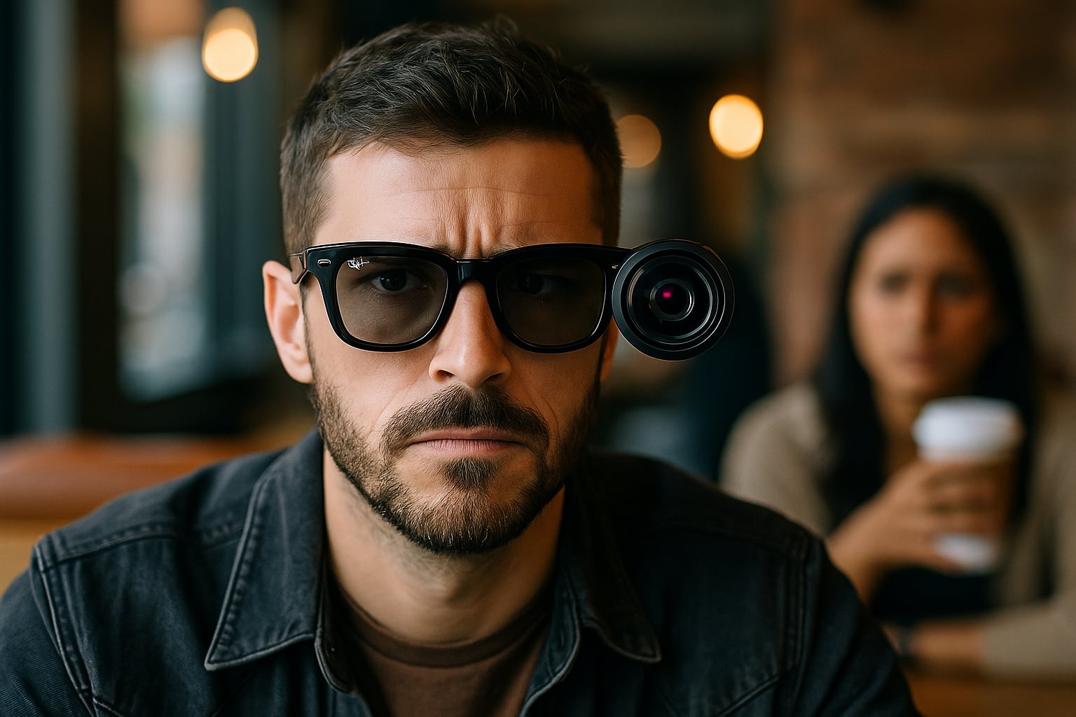 Imagen ilustrativa de unas gafas inteligentes con cámara