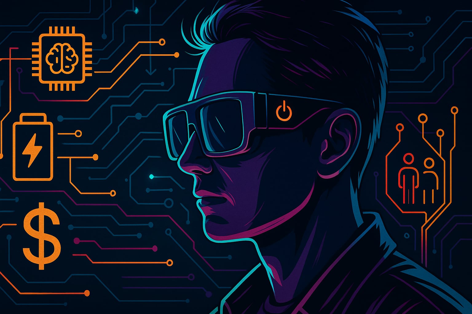 Imagen ilustrativa de unas gafas inteligentes como accesorio