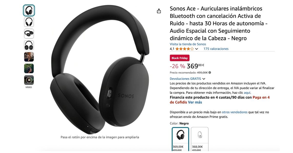 Sonos Ace Auriculares Inalámbricos Bluetooth con 130€ de Descuento! ¡Gran Oportunidad! Sonos Ace Auriculares Inalámbricos Bluetooth con 130€ de Descuento! ¡Gran Oportunidad!