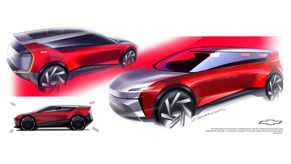 Bocetos del deportivo EV de Chevrolet