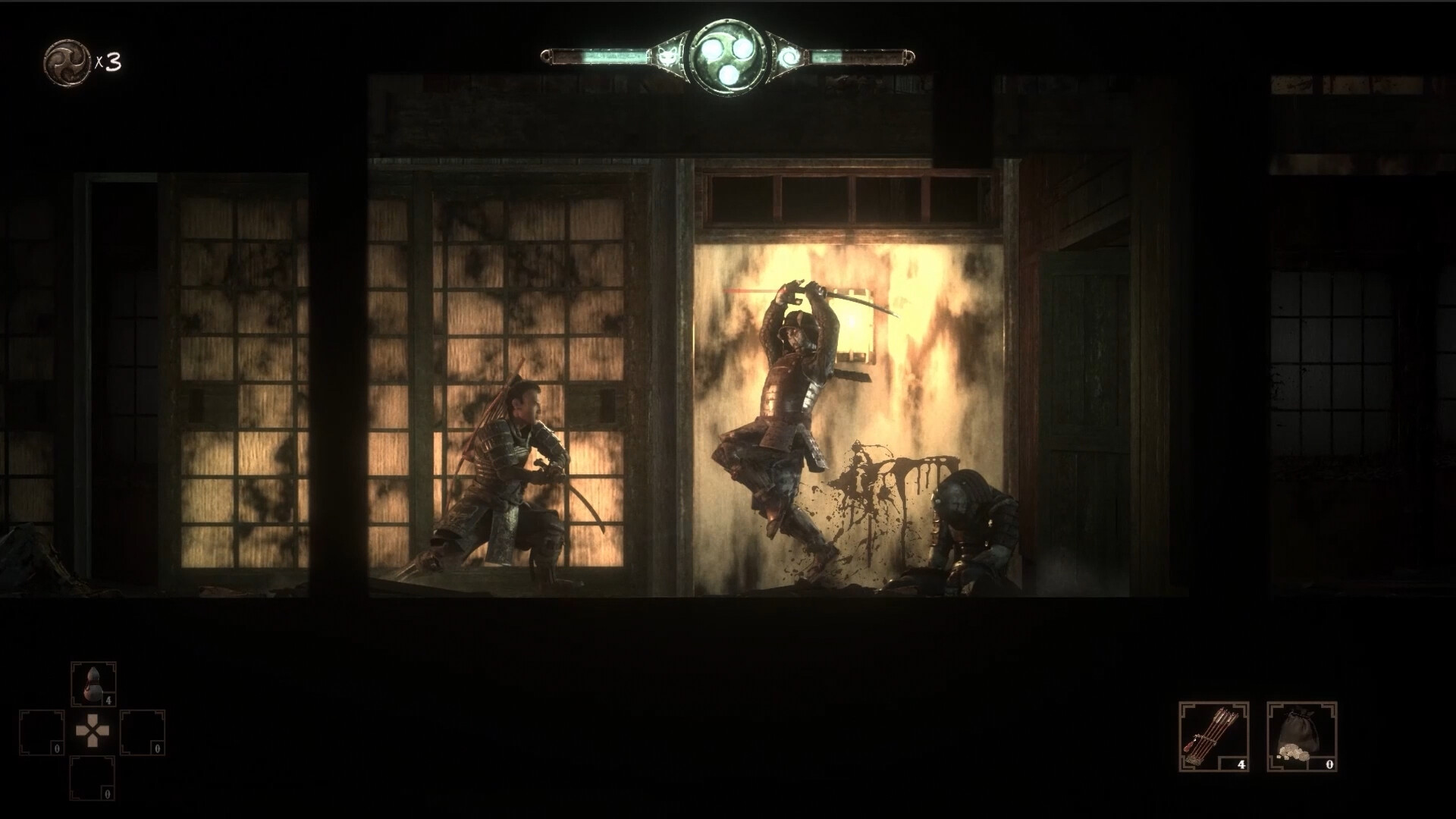 Escena de acción del juego The Spirit of the Samurai