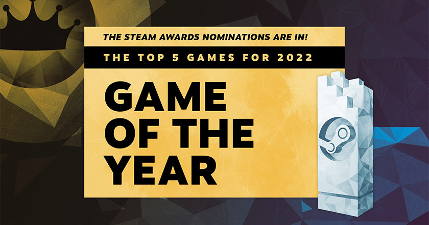 Valve presentó las 11 nominaciones de la ceremonia de entrega de los Premios Steam, entre las que se incluyen: "Juego del año", "Mejor historia", "Mejor banda sonora" y otros. Valve presentó las 11 nominaciones de la ceremonia de entrega de los Premios Steam, entre las que se incluyen: "Juego del año", "Mejor historia", "Mejor banda sonora" y otros.
