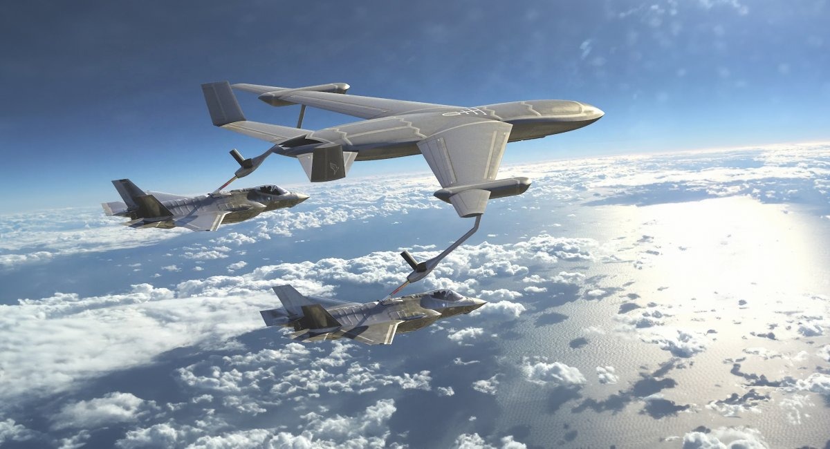 El concepto de surtidor de bajo perfil El concepto de Lockheed Martin de un camión cisterna de bajo perfil