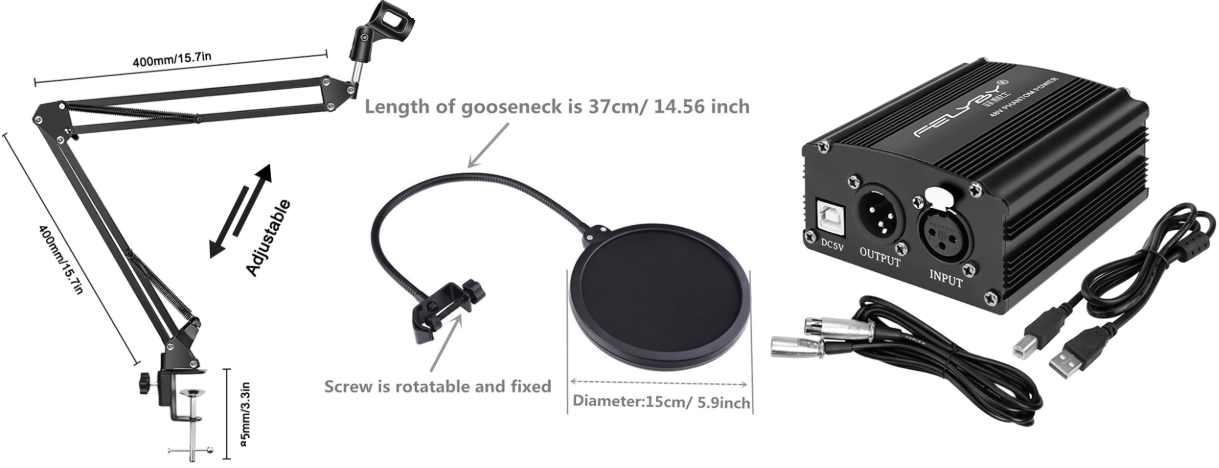 accesorios para micrófonos accesorios de streaming