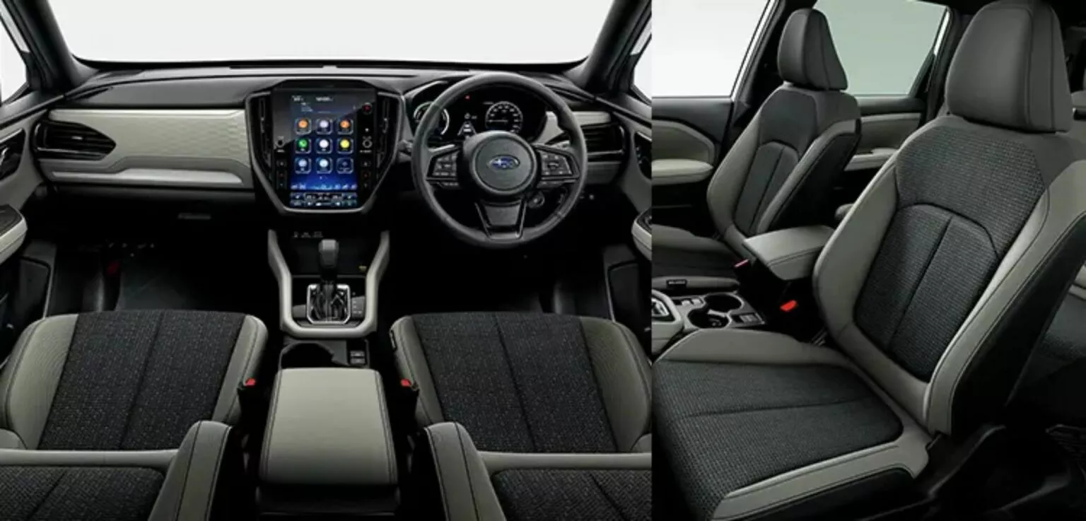 Interior del Subaru Forester con revestimientos de aluminio