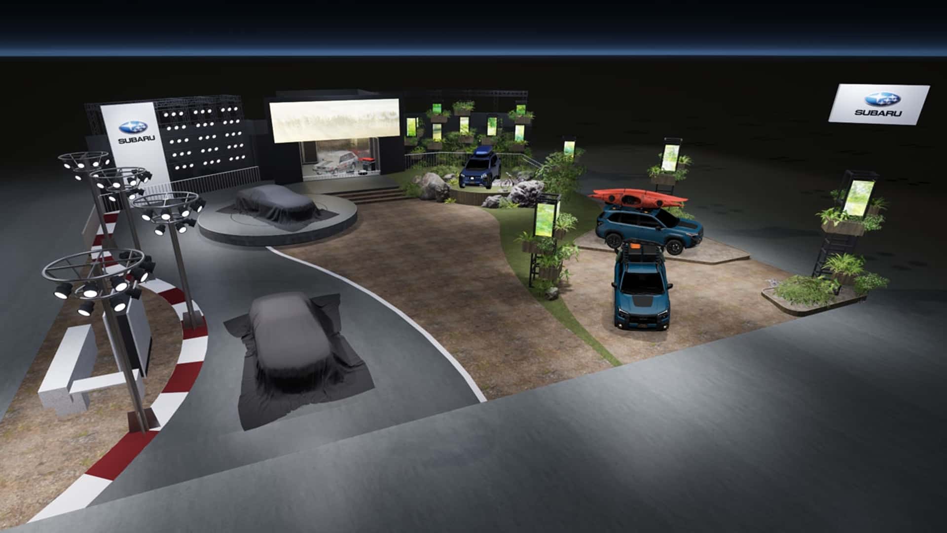 Subaru STI concept silhouette and headlights Subaru STI concept silhouette and headlights