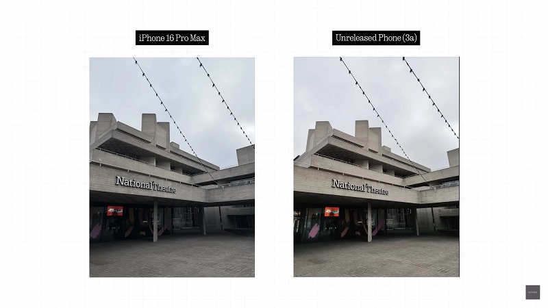 Foto comparativa 4: Teléfono (3a) y iPhone 16 Pro Max