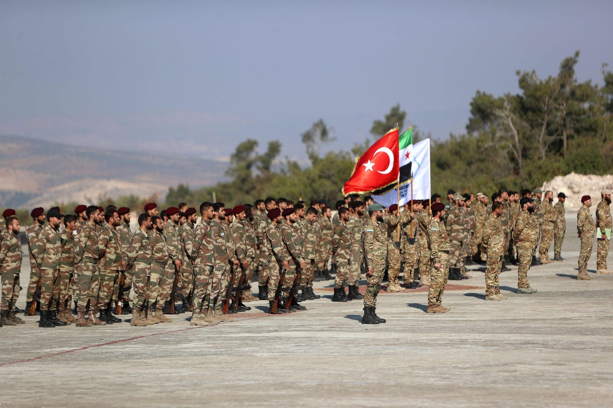 Combatientes sirios del 1er Cuerpo de la Brigada Samarkanda