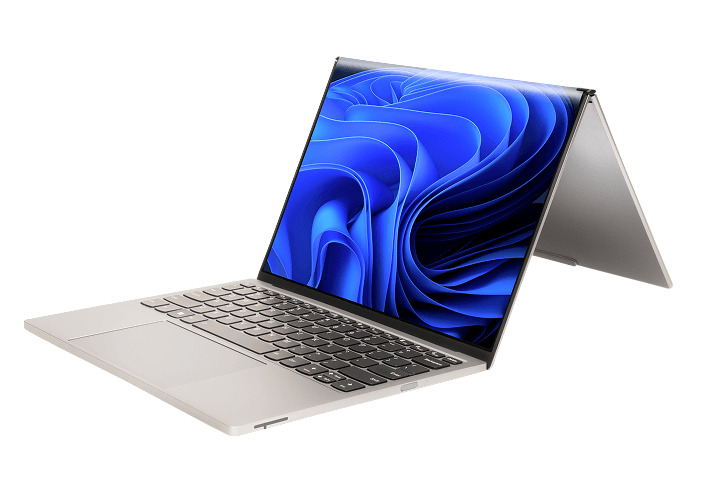 Portátil Lenovo ThinkBook Flip en estado cerrado