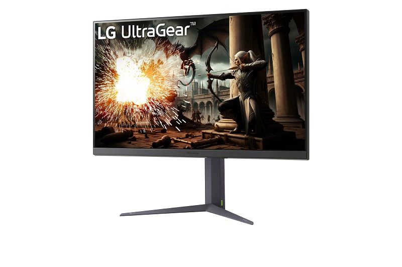 Монитор LG UltraGear 32GS75QN-B в горизонтальном положении Монитор LG UltraGear 32GS75QN-B в горизонтальном положении