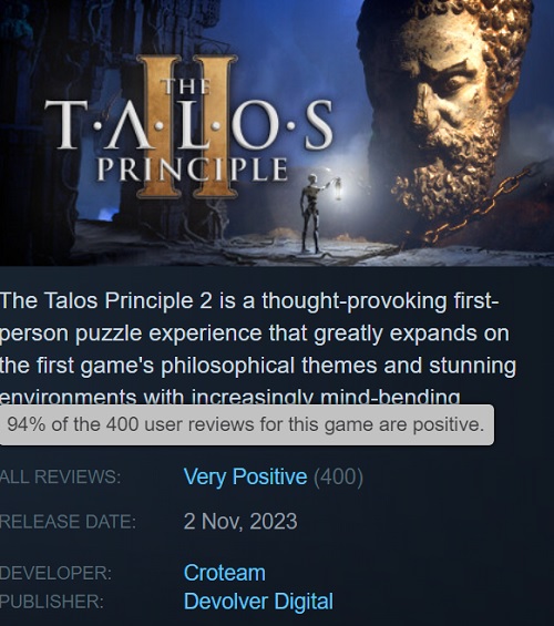 Los jugadores están entusiasmados: el juego de puzzle The Talos Principle 2 está recibiendo excelentes críticas en Steam-2 Los jugadores están entusiasmados: el juego de puzzle The Talos Principle 2 está recibiendo excelentes críticas en Steam-2