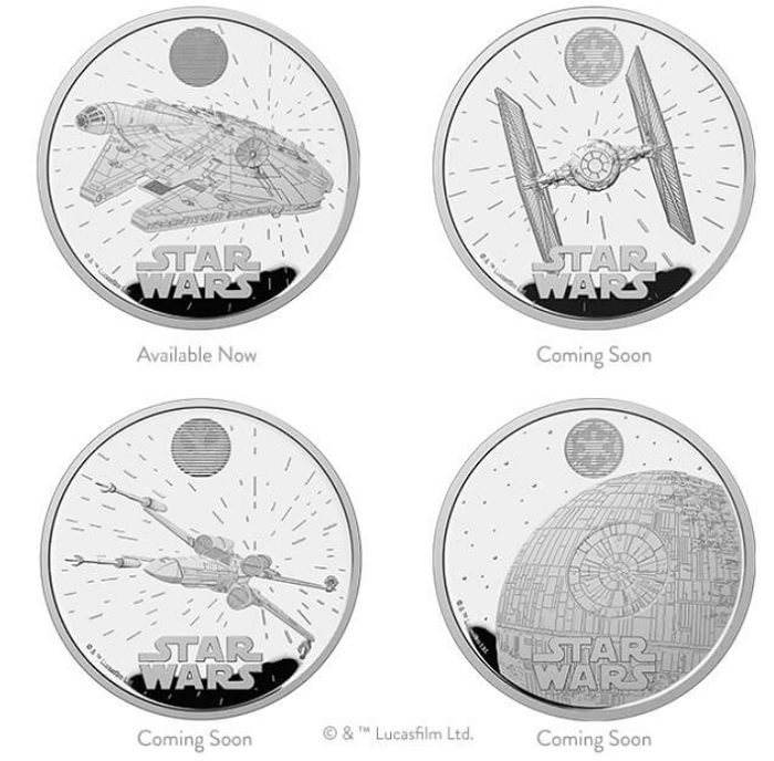 La Fábrica de la Moneda del Reino Unido ha lanzado una colección numismática con tres naves espaciales emblemáticas y la Estrella de la Muerte de La Guerra de las Galaxias.-4 La Fábrica de la Moneda del Reino Unido ha lanzado una colección numismática con tres naves espaciales emblemáticas y la Estrella de la Muerte de La Guerra de las Galaxias.-4