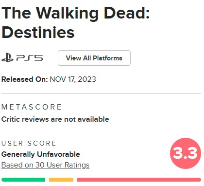 Los desarrolladores de Skull Island: Rise of Kong no dejan de sorprender al público: The Walking Dead: Destinies, otro juego fallido de GameMill Entertainment, ha salido a la venta.-2 Los desarrolladores de Skull Island: Rise of Kong no dejan de sorprender al público: The Walking Dead: Destinies, otro juego fallido de GameMill Entertainment, ha salido a la venta.-2