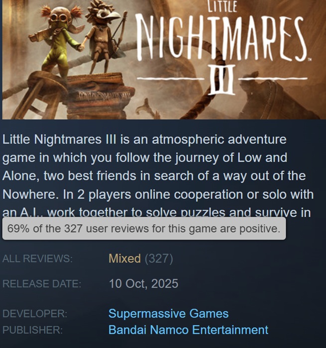 Portada del juego Little Nightmares 3