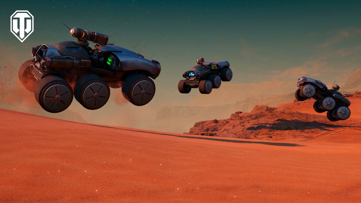 World of Tanks ha lanzado un evento temporal, Call to Mars, en el que los jugadores controlarán vehículos exploradores de Marte y las localizaciones habituales serán sustituidas por paisajes espaciales. World of Tanks ha lanzado un evento temporal, Call to Mars, en el que los jugadores controlarán vehículos exploradores de Marte y las localizaciones habituales serán sustituidas por paisajes espaciales.