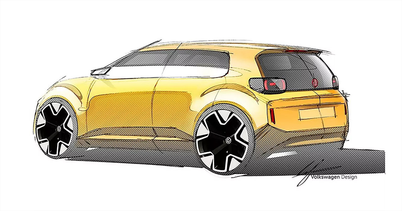 Un boceto del nuevo coche eléctrico de 20.000 euros de Volkswagen.