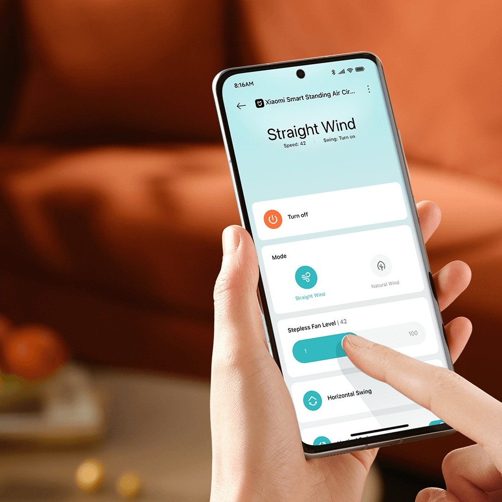 Aplicación Xiaomi Home para controlar el ventilador inteligente de pie con circulación de aire