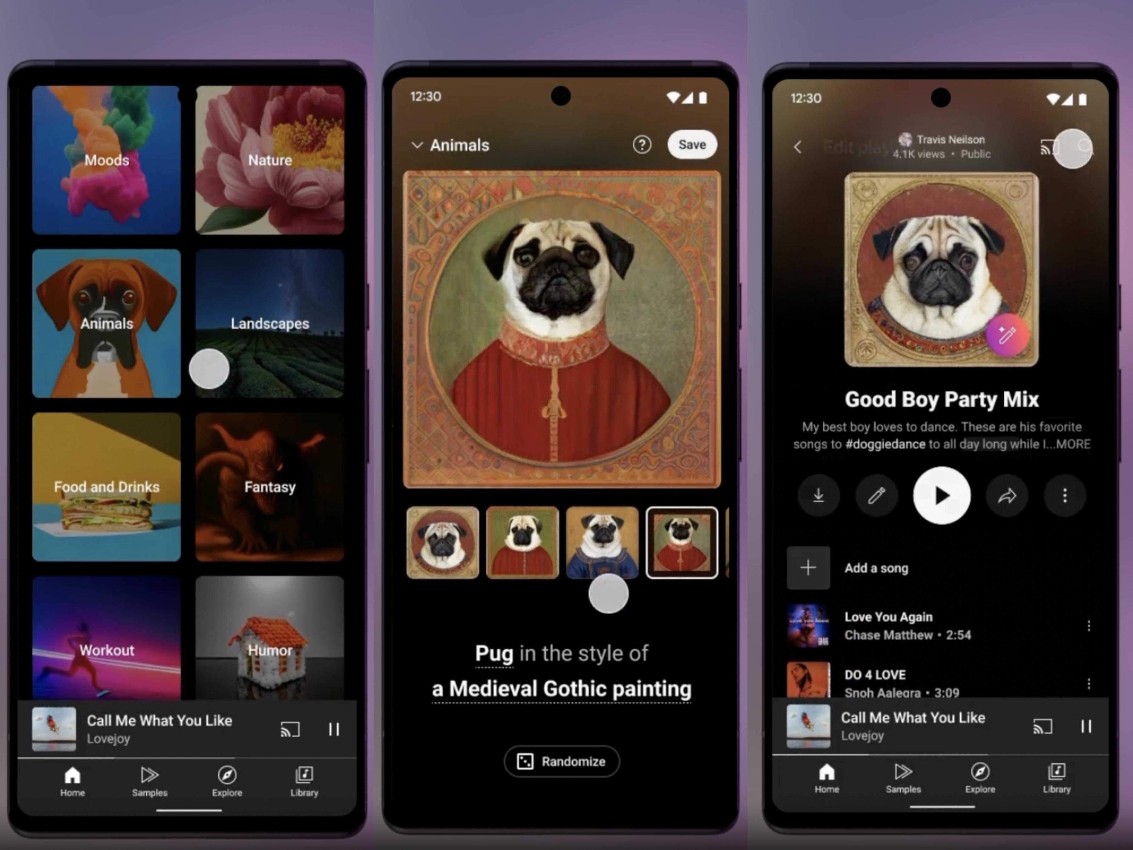 YouTube Music ya permite crear ilustraciones de listas de reproducción mediante IA generativa