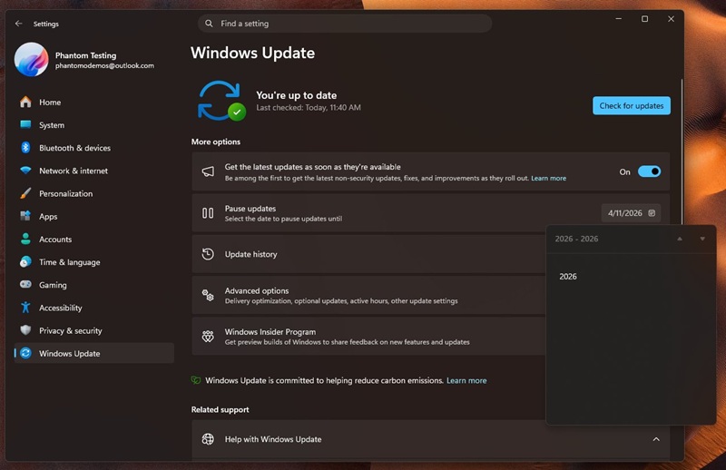 Nueva función de aplazamiento de actualizaciones en Windows 11