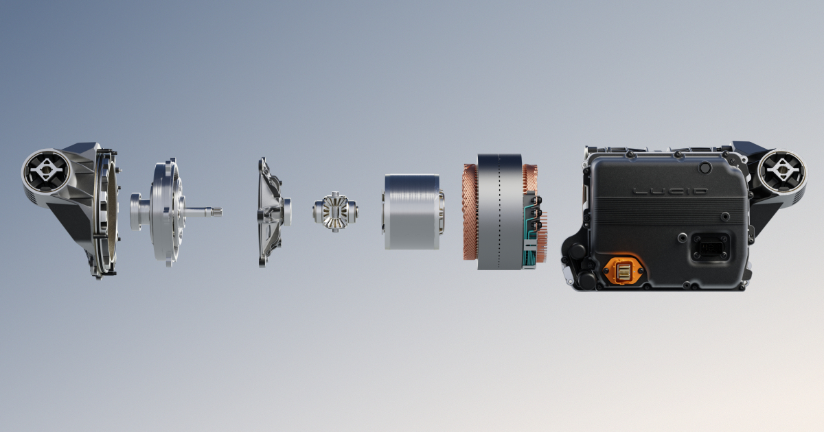 Imagen del motor eléctrico Atlas de Lucid Motors
