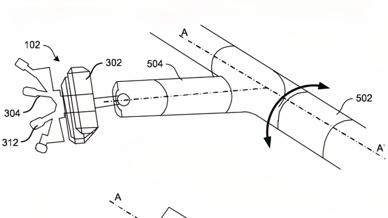 Dibujo técnico del masajador de cabeza de Mercedes-Benz
