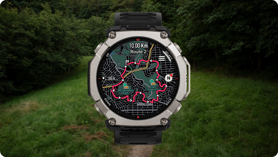 Planificación de rutas en Amazfit T-Rex Ultra 2