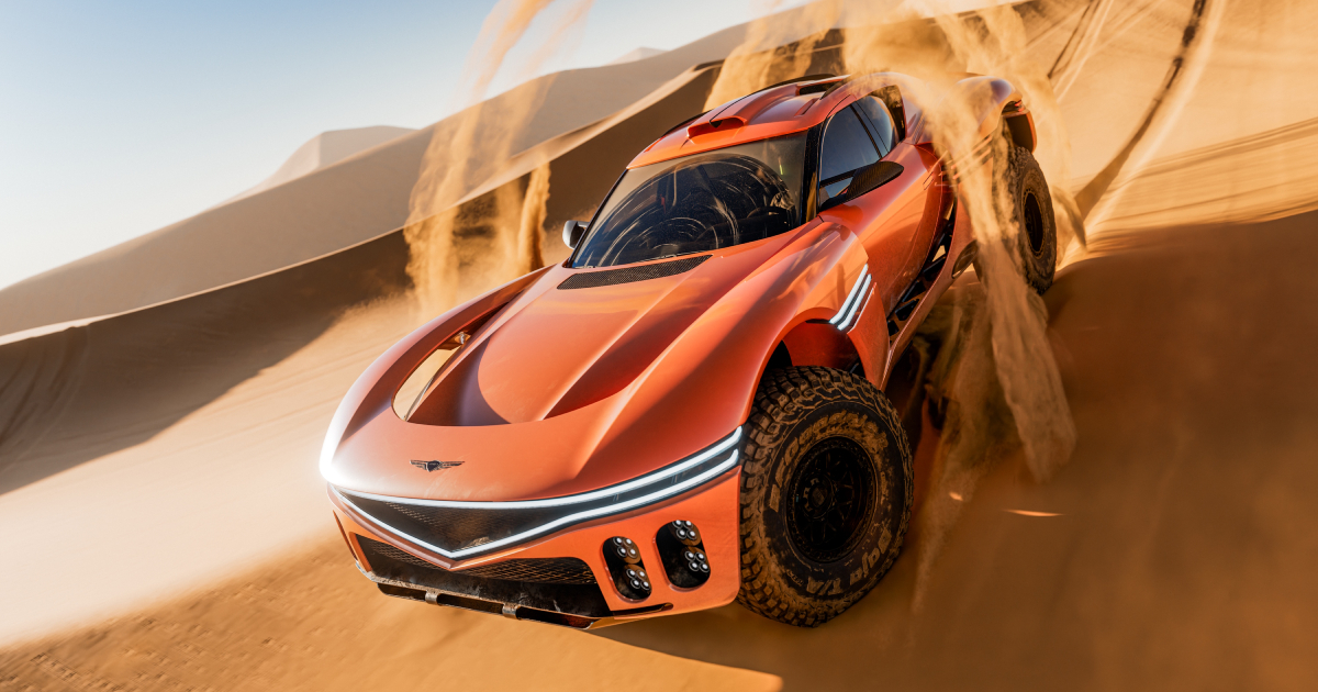 Concepto Genesis X Skorpio en el desierto